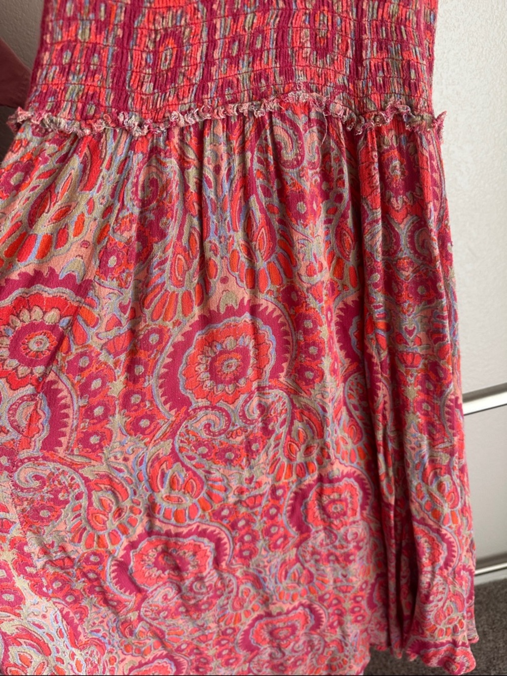 Free People Red Boho Maxi Dress XS - Picture 3 of 6